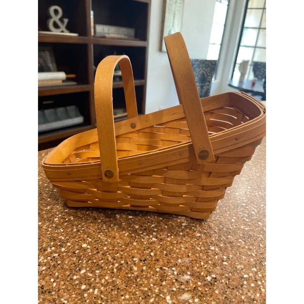 Longaberger hi low basket double handle